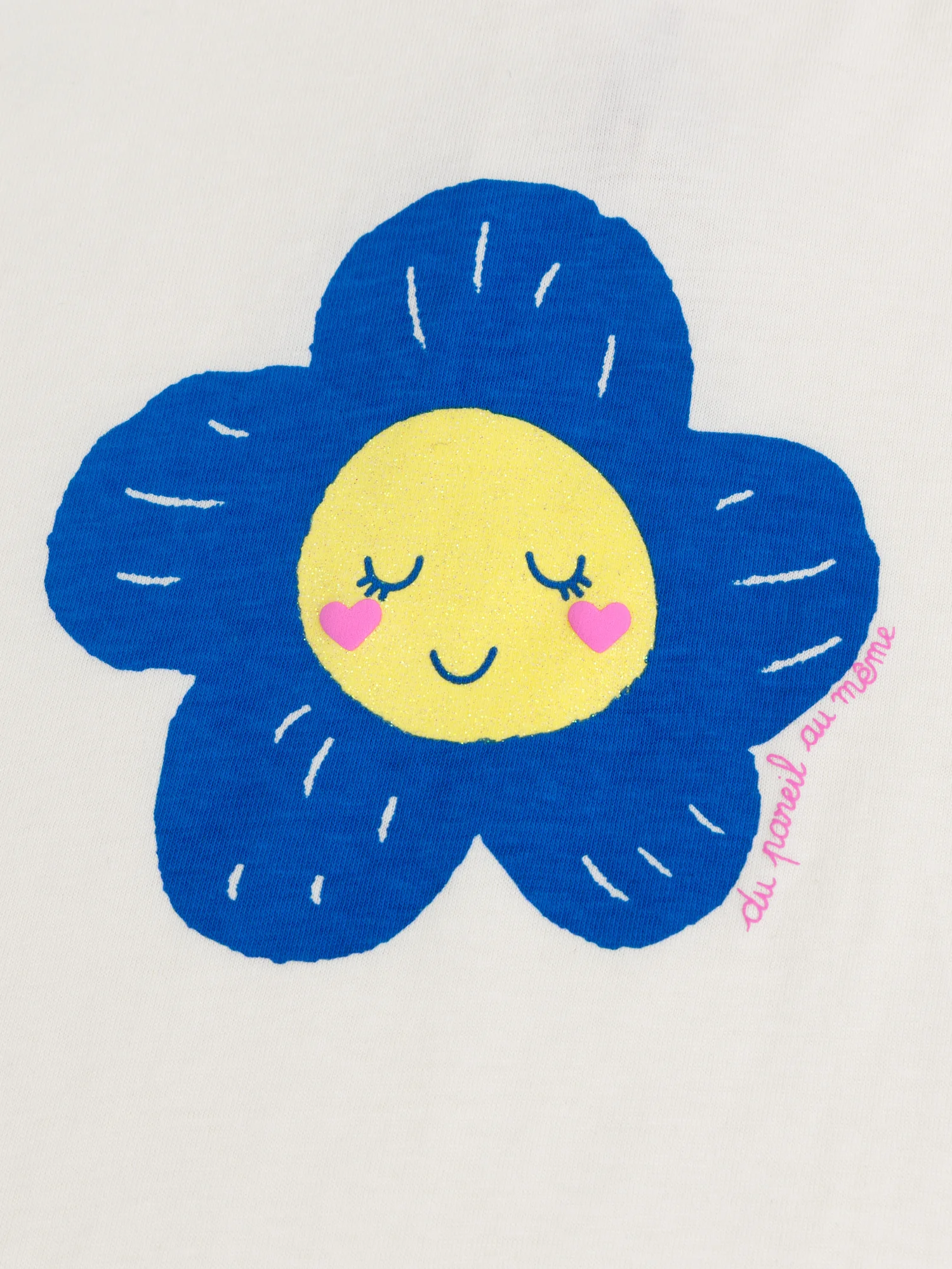 Tee-shirt écru à motif fleur pour bébé fille - Image 3