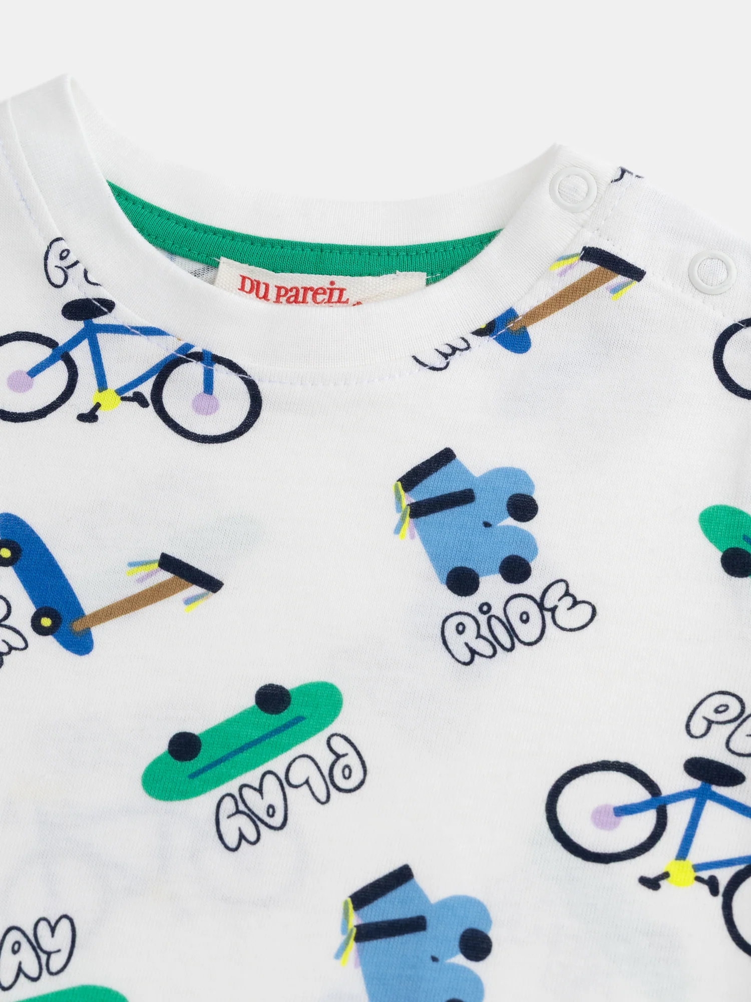 Tee-shirt écru imprimé "Ride" intégral pour bébé garçon - Image 2