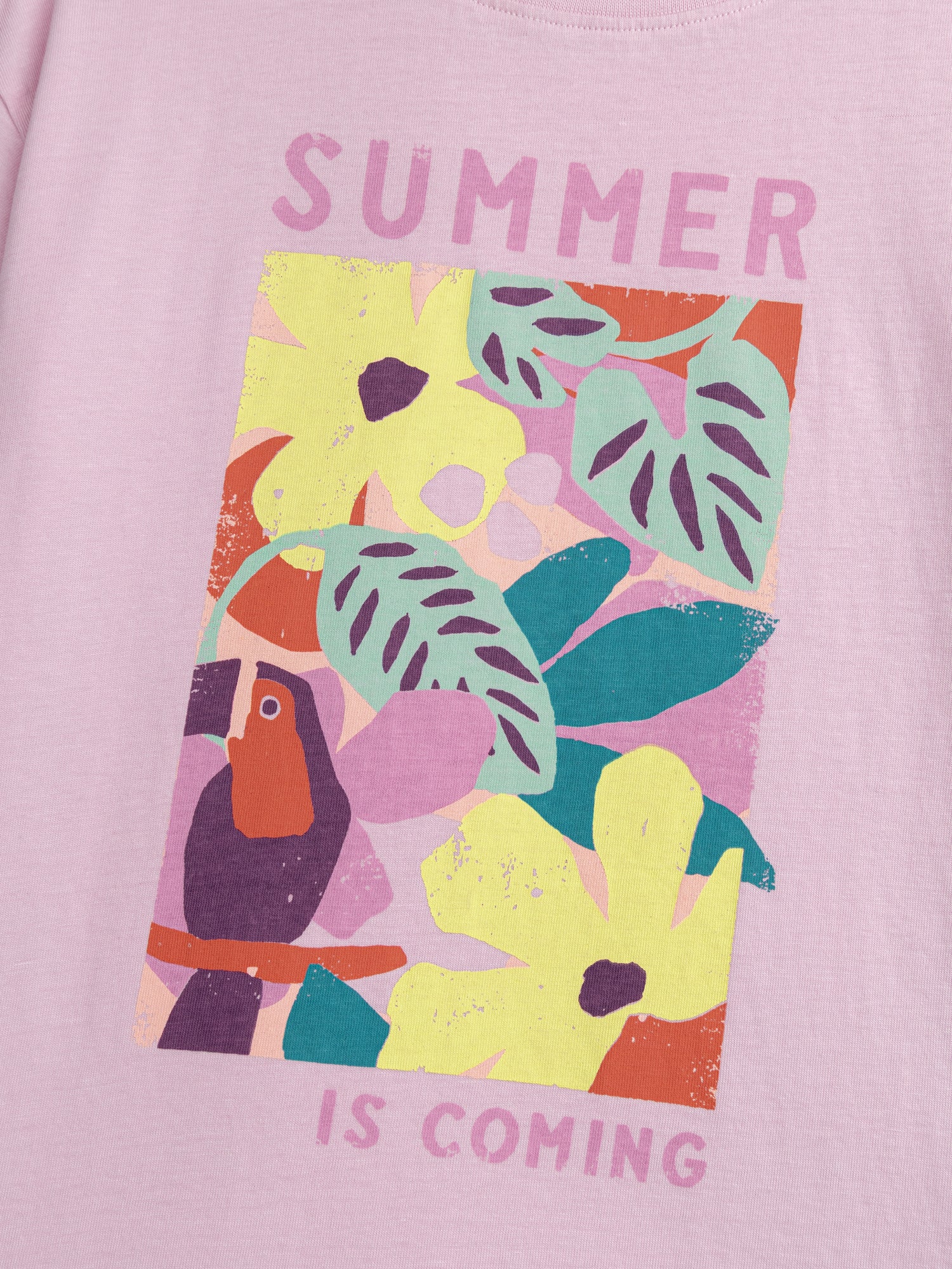 T-shirt oversize rose animation florale pour fille - Image 4