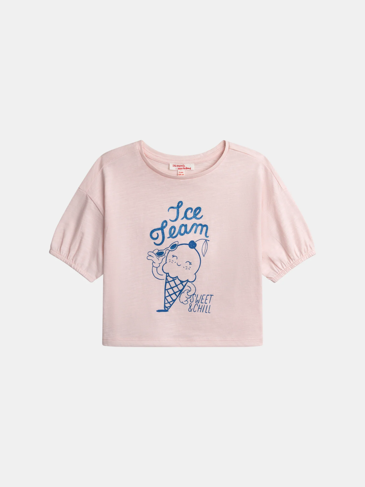 T-shirt rose animation glace pour fille