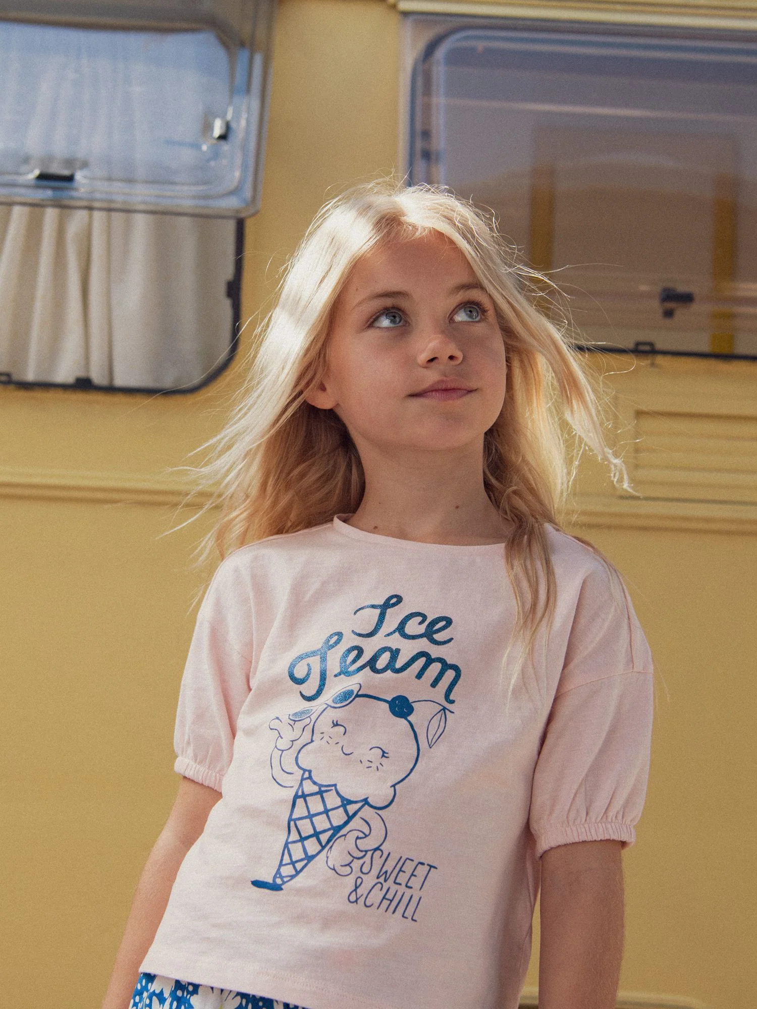 T-shirt rose animation glace pour fille - Image 2