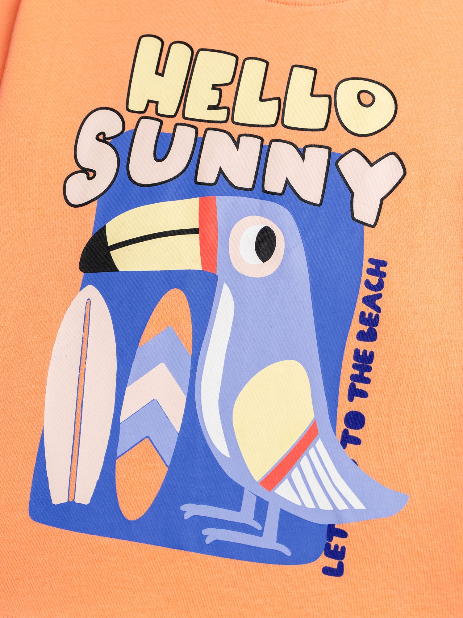 T-shirt orange animation Toucan pour garçon - Image 4