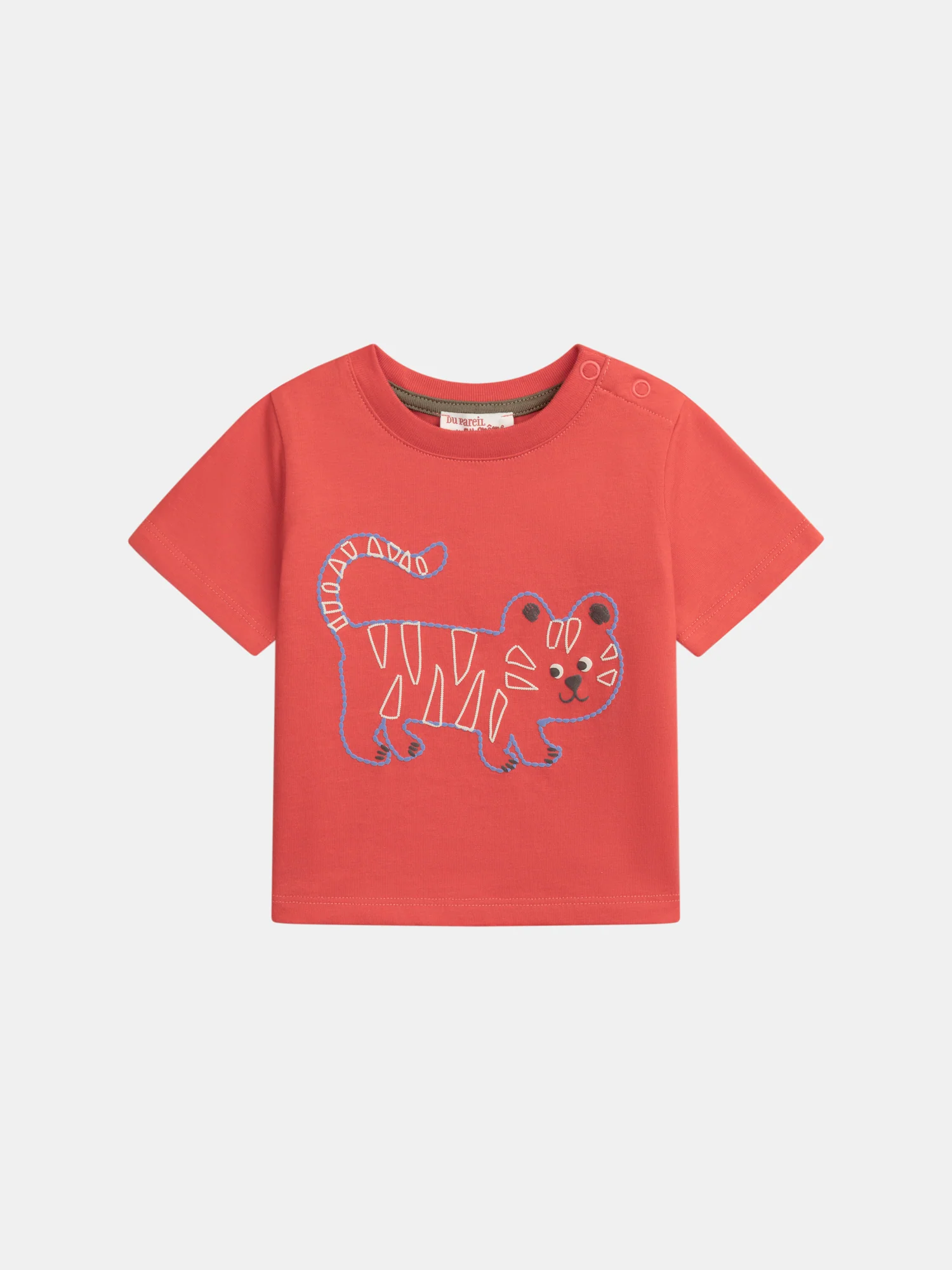 Tee-shirt rouge à motif "Tigre" pour bébé garçon