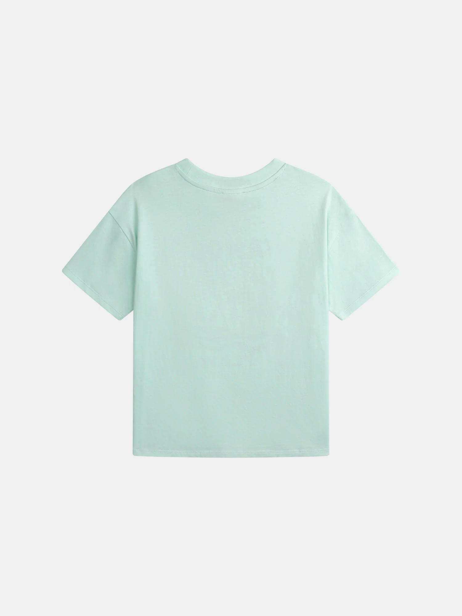 T-shirt oversize bleu animation plage pour fille - Image 3