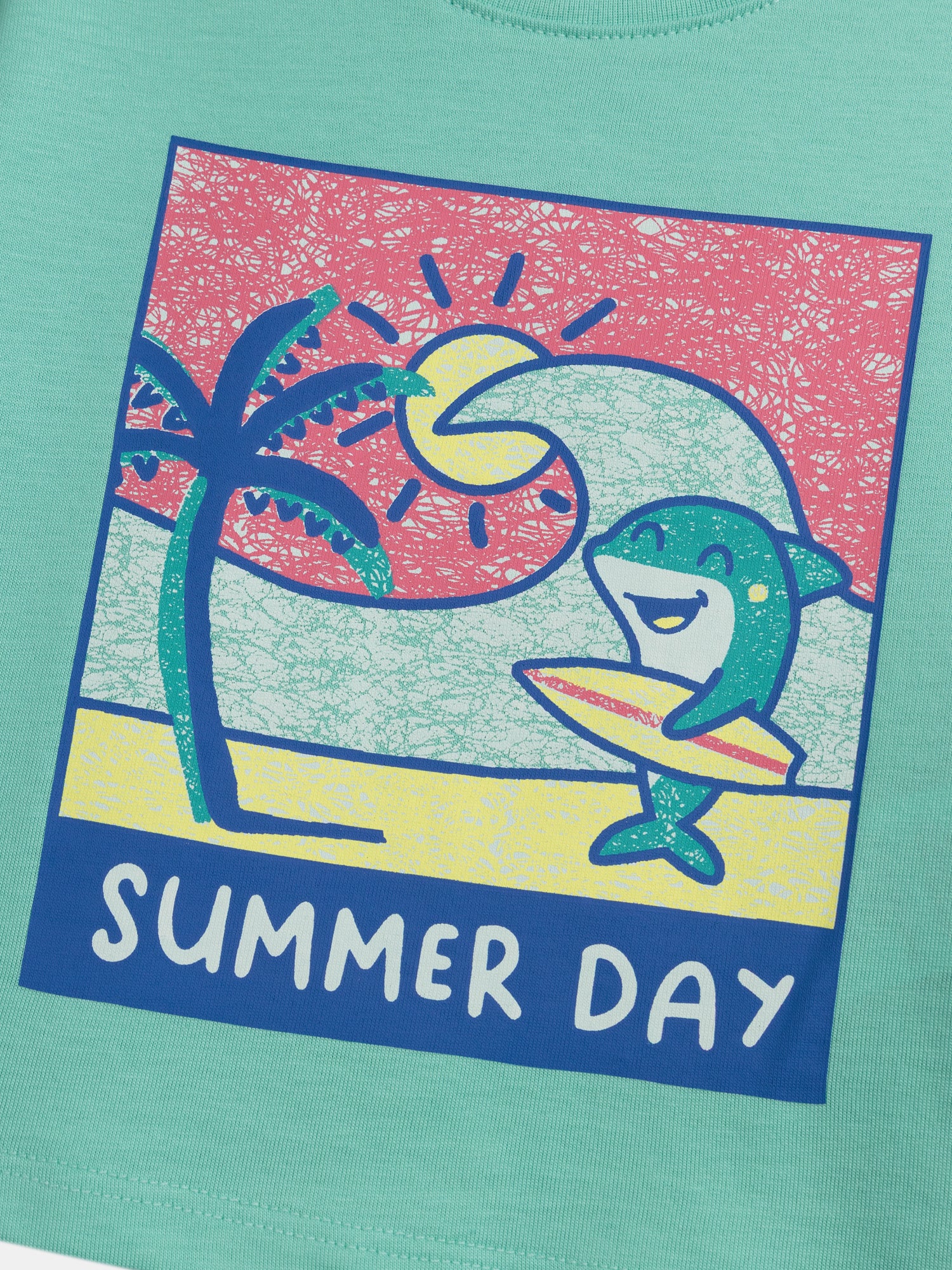 Tee-shirt vert d'eau "Summer Day" pour bébé garçon - Image 2