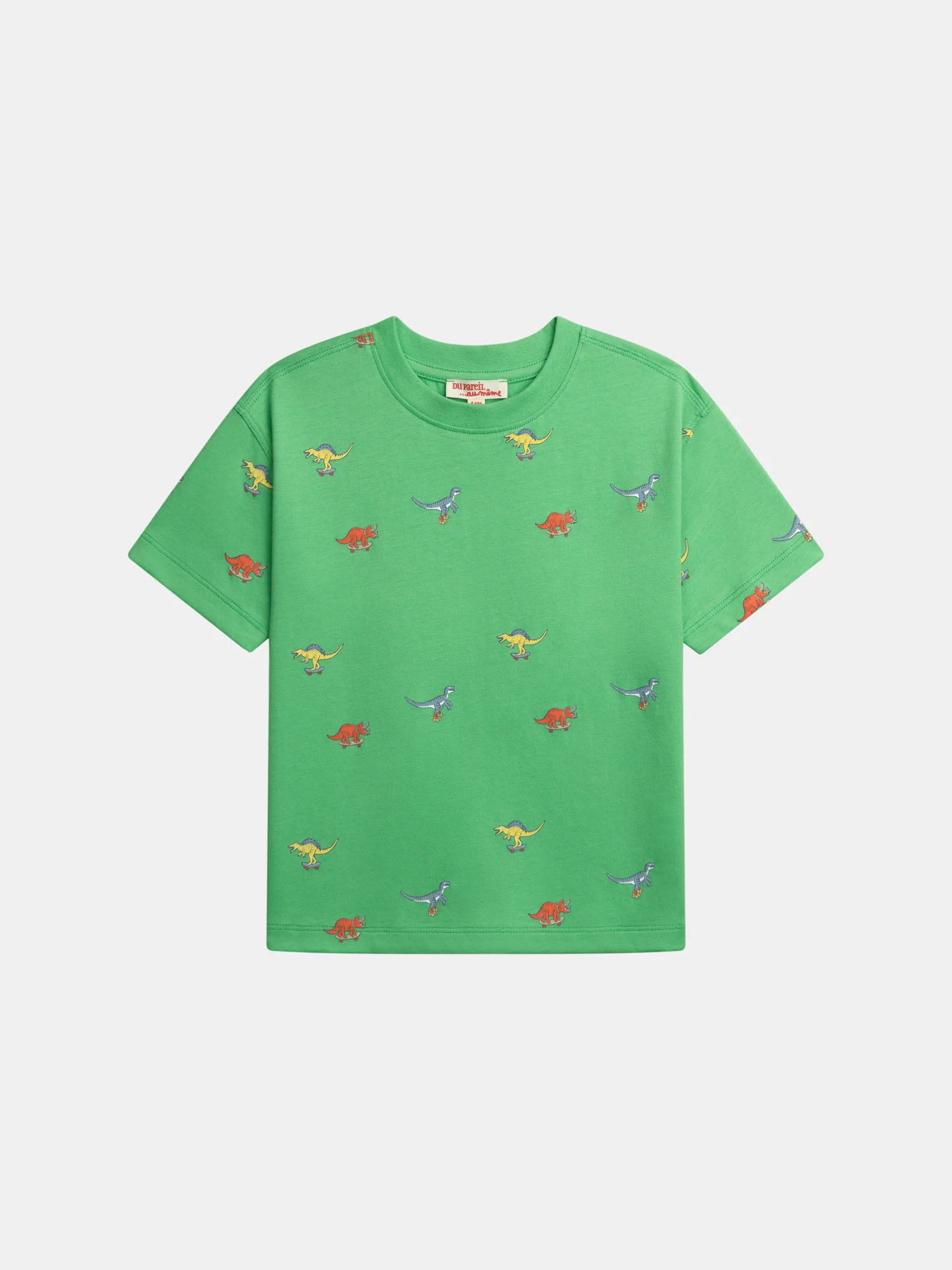 T-shirt vert imprimé dinosaures pour garçon