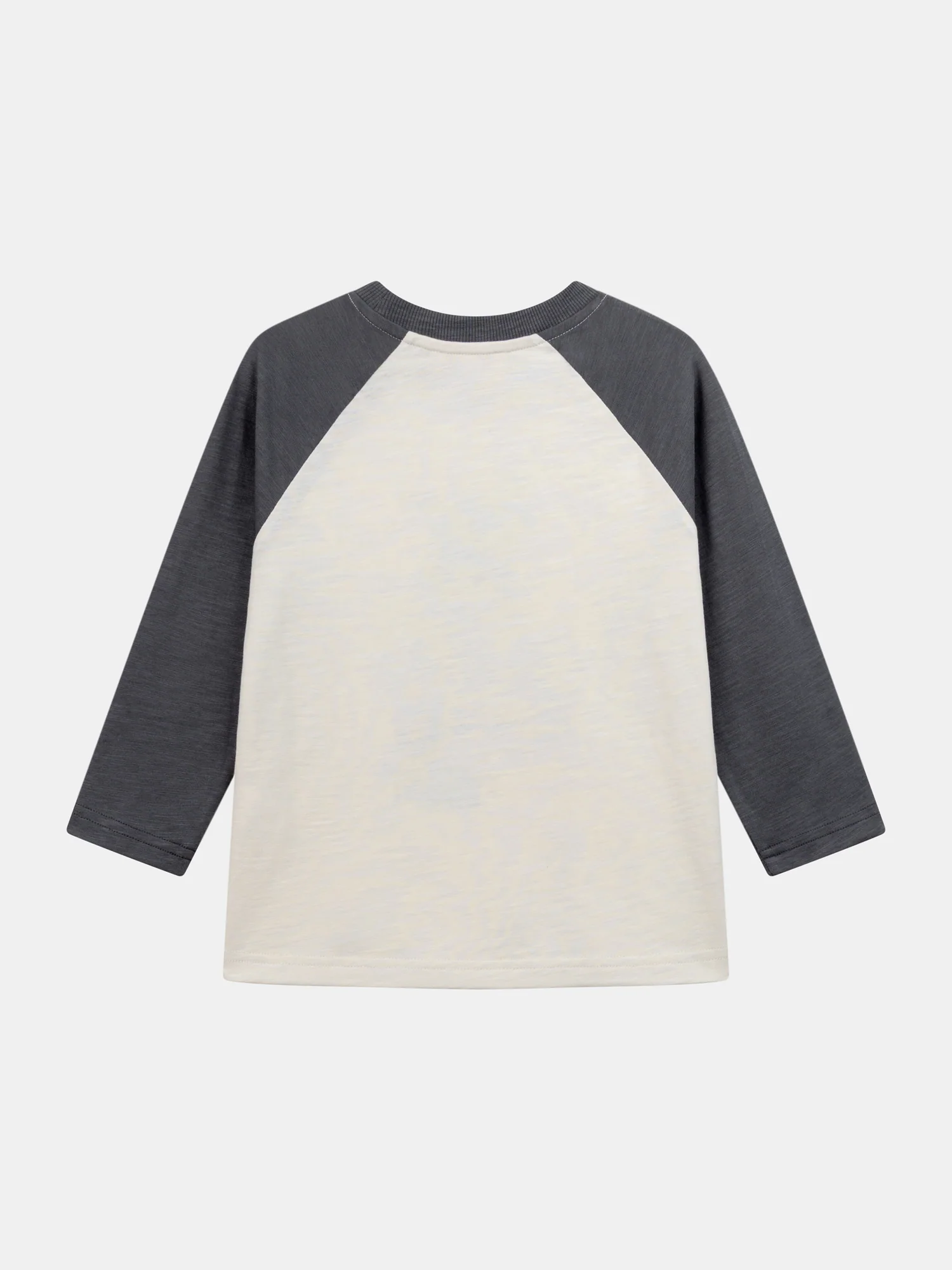 T-shirt écru à manches contrastées et animation dinosaure pour garçon - Image 6