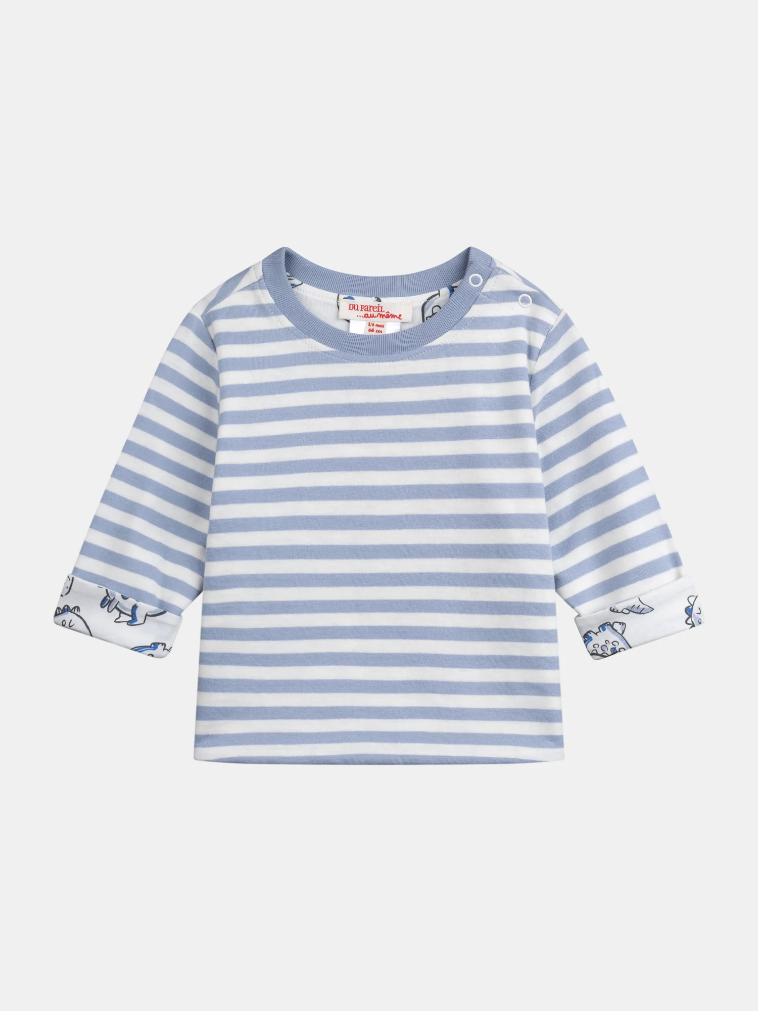T-shirt à manches longues réversible "Dinosaure" pour bébé garçon