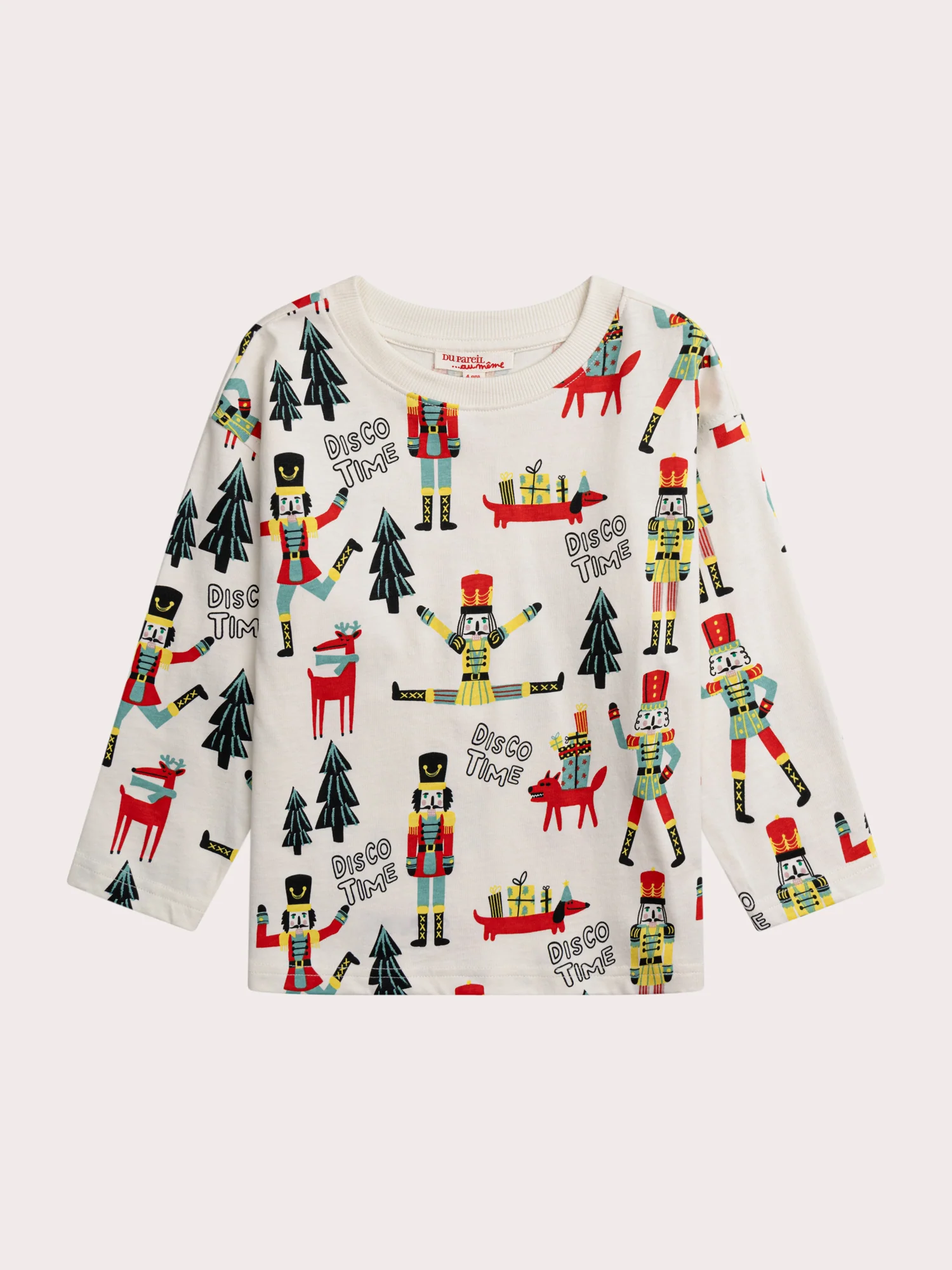 T-shirt vert imprimé Noël