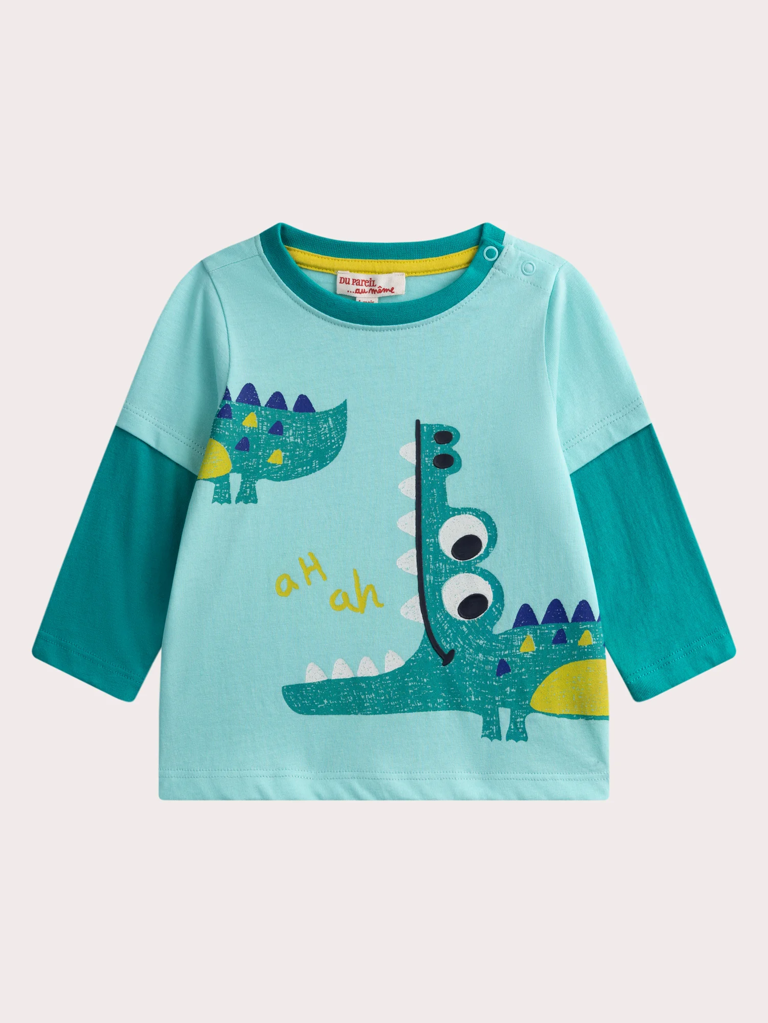 Tshirt manches longues Turquoise pour bébé garçon