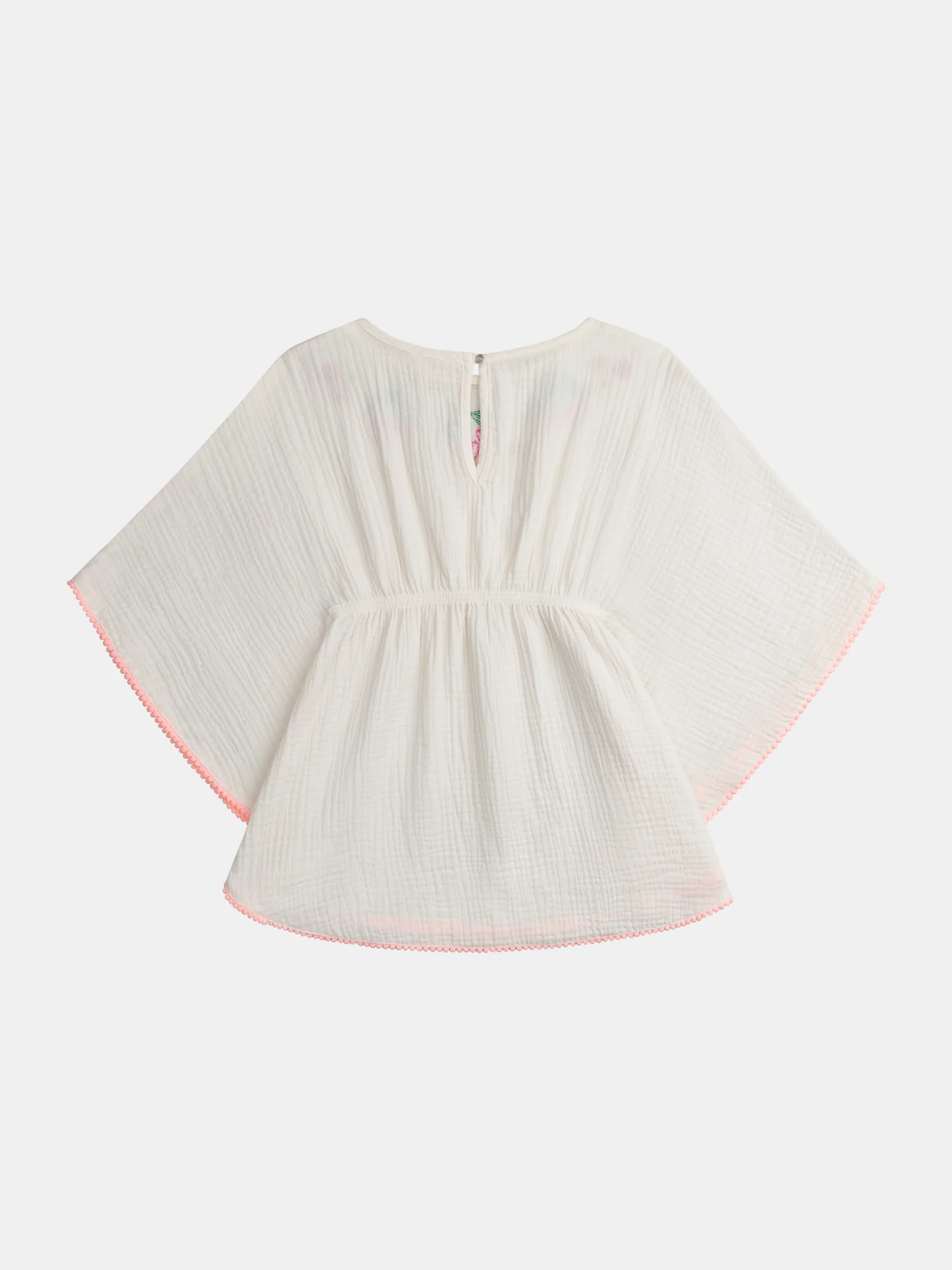 Tunique de plage écrue brodée pour fille - Image 4