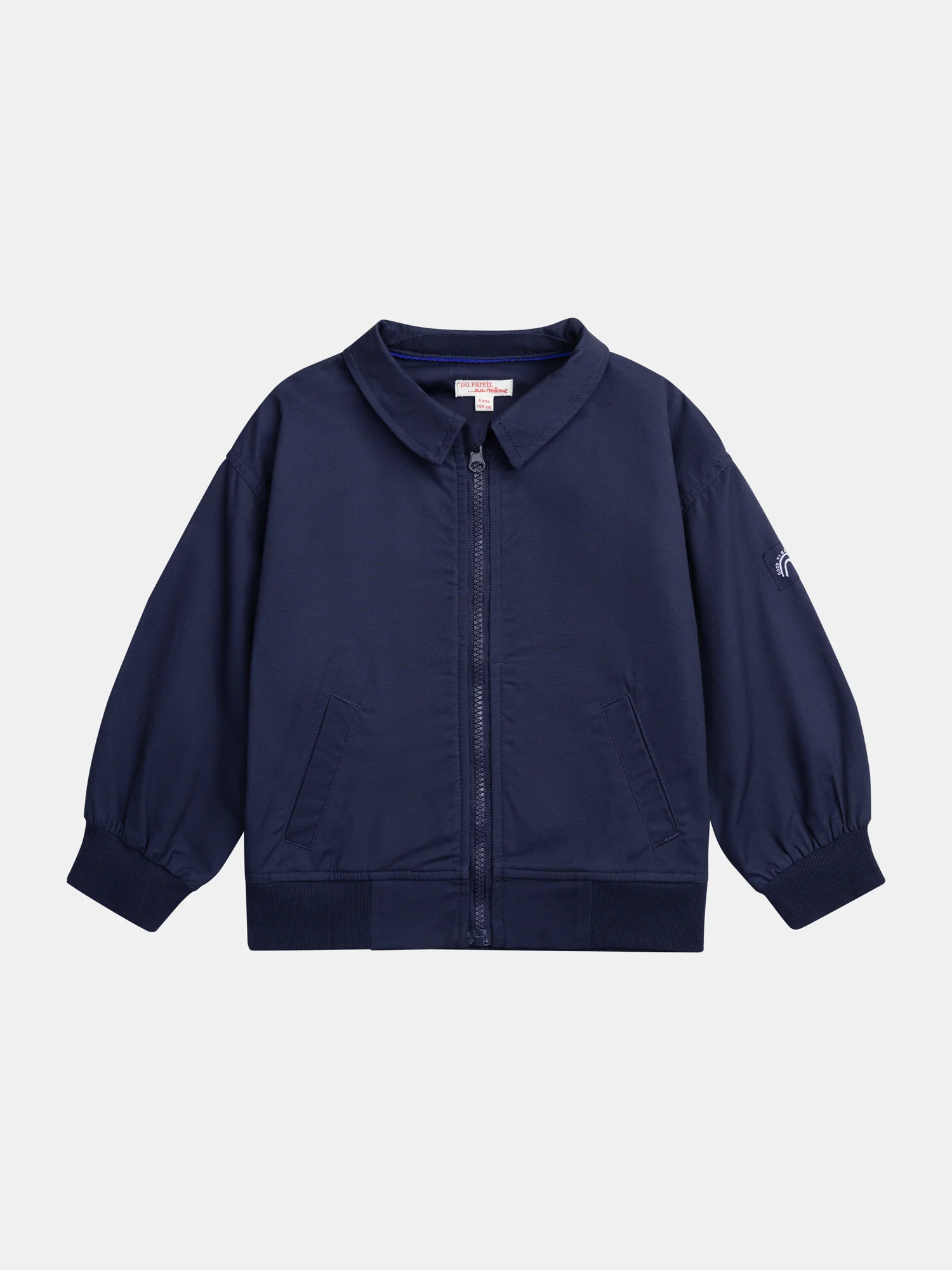 Veste bleu foncée à poches pour garçon
