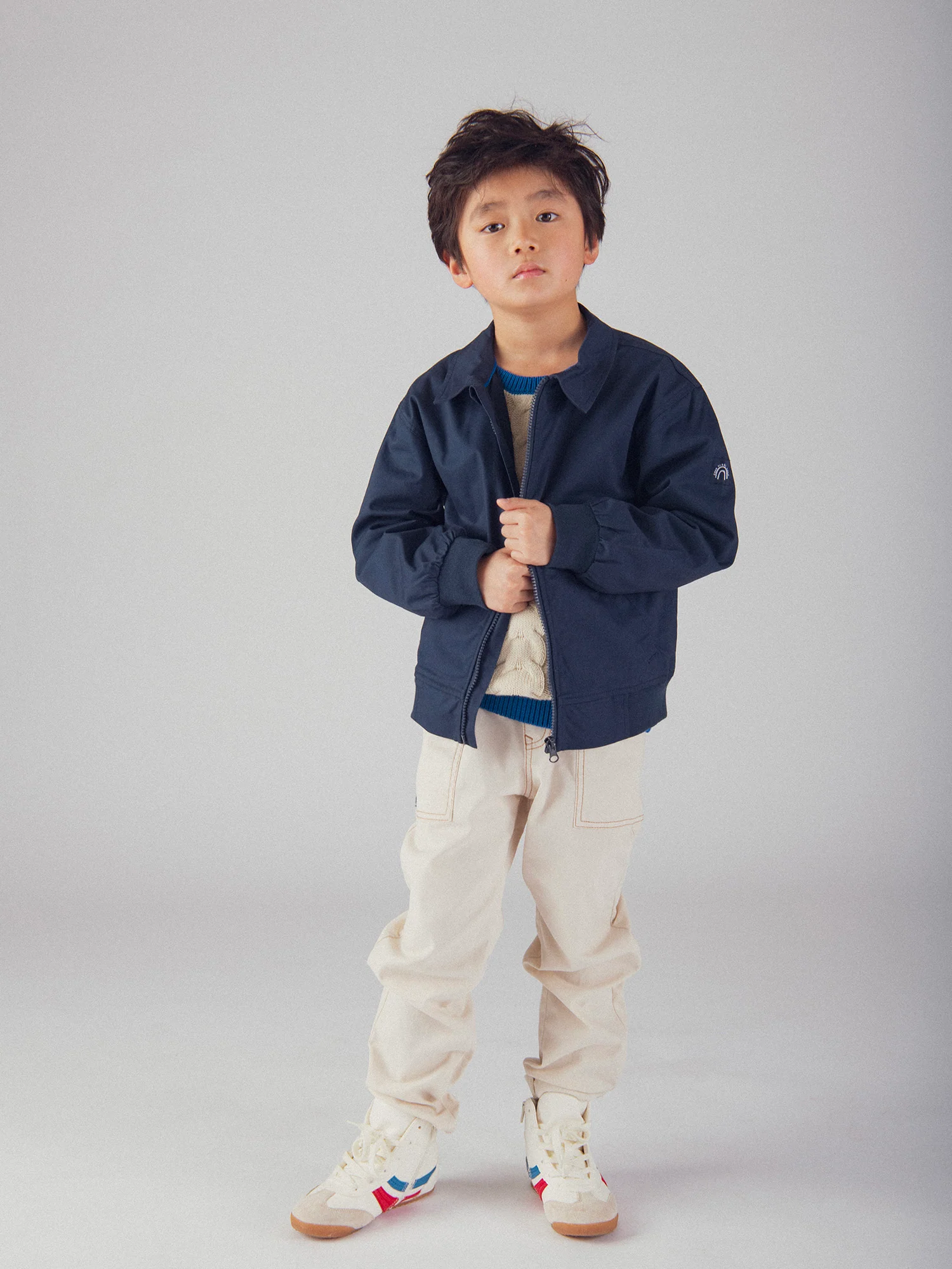 Veste bleu foncée à poches pour garçon - Image 2