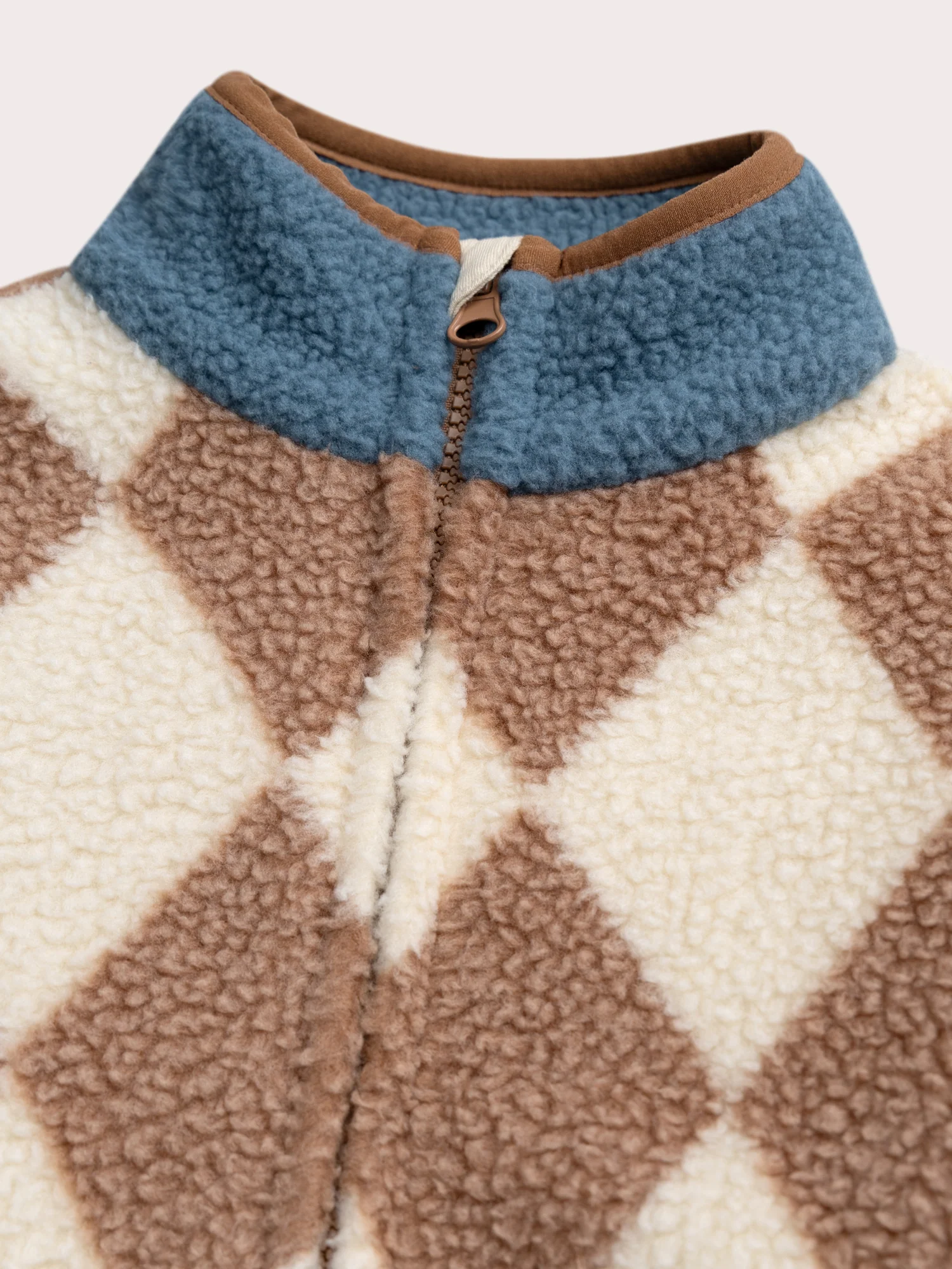 Veste effet mouton à carreaux - Image 3
