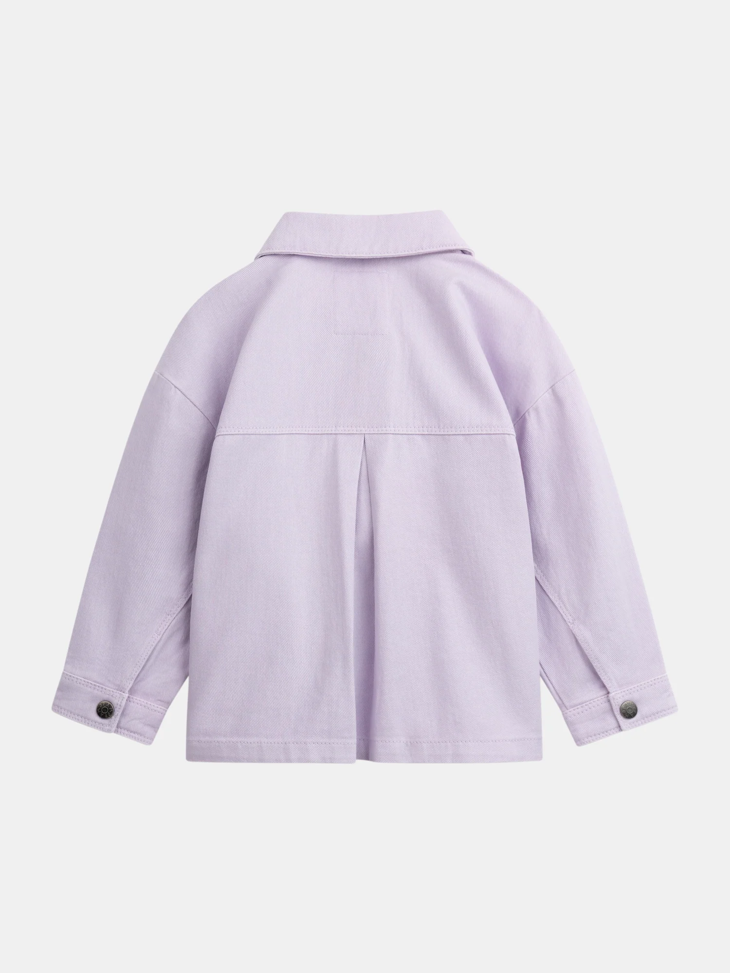 Veste violette à poches et broderies coeur pour fille - Image 7