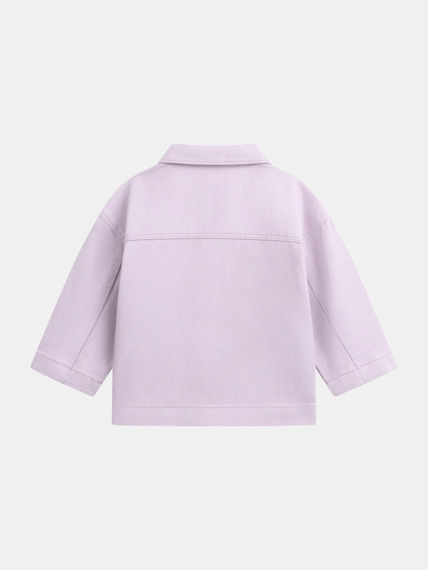 Veste rose parme en twill à poches cœurs pour bébé fille - Image 6