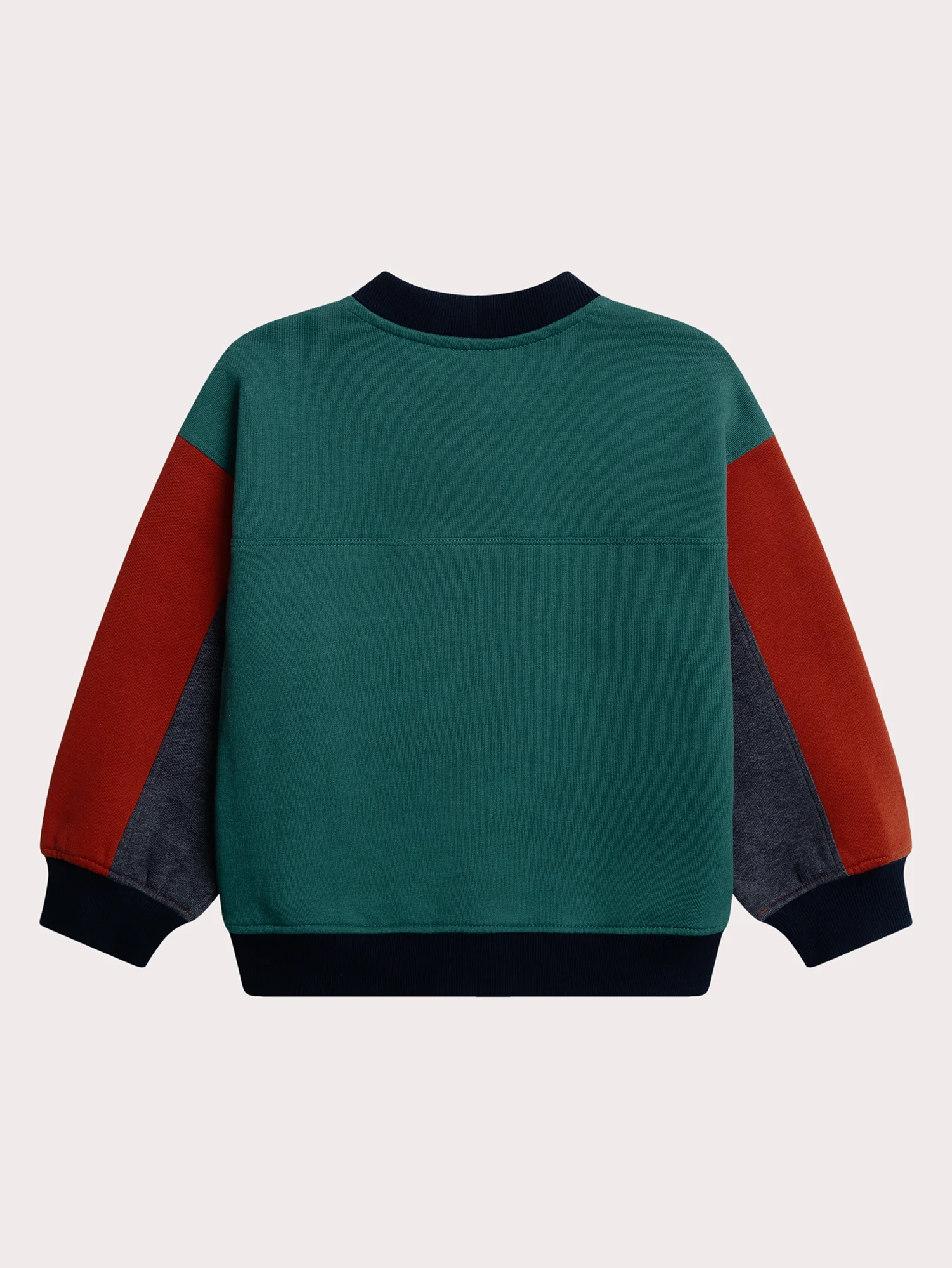 Veste teddy en molleton colorblock - Image 4
